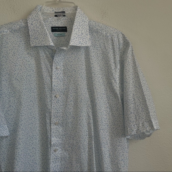 Peter Millar Collection Bird Pattern Short Sleeve Button Down Shirt - Picture 1 of 5